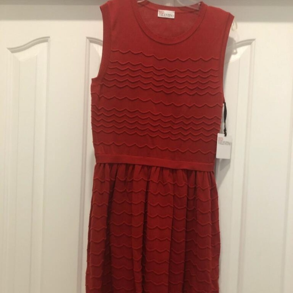 RED Valentino Cotton Wave-Knit Dress